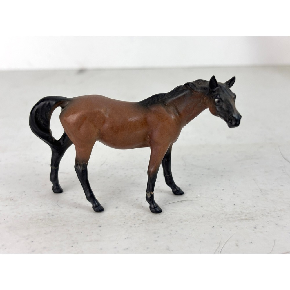 Vintage Hagen Renaker Style Bay Horse Figurine Ceramic Model Horse Repaired